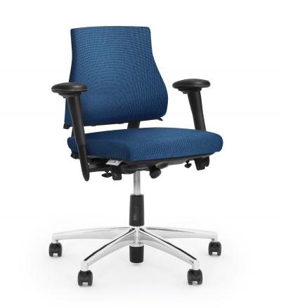 ESD Office Chair AES 2.1 Medium High Backrest Chair Blue Fabric ESD Hard Castors BMA Axia 2.1 Office Chairs Flokk - 530-2.1.ON-3AZ-AP-GLOBAL-ESD-BLU-HC